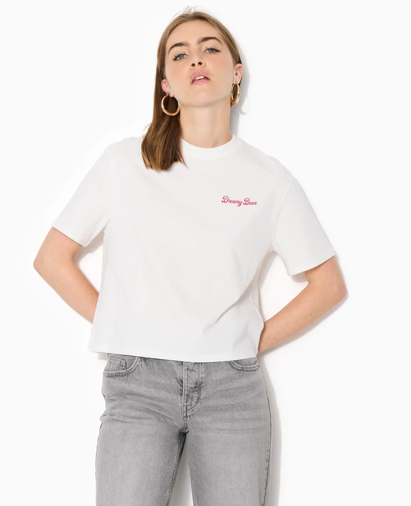 T-shirt court avec print devant et dos