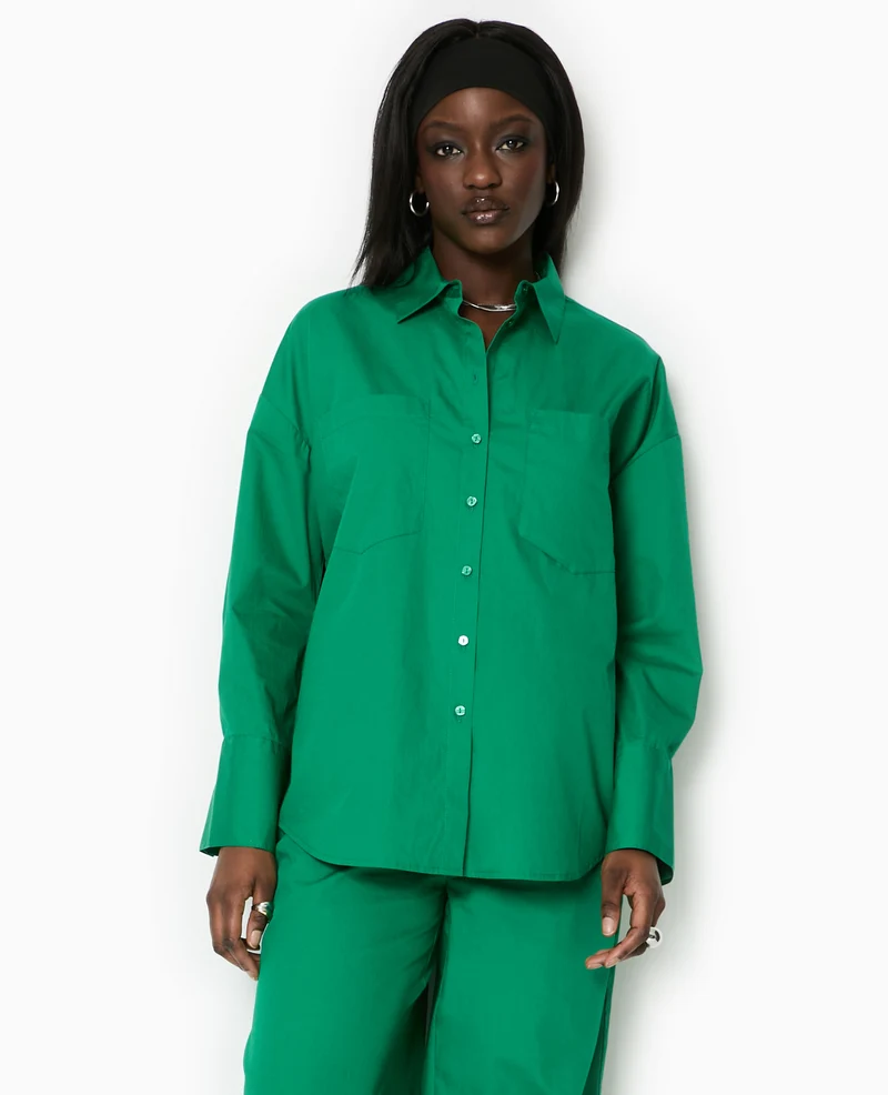 Chemise oversize avec poches