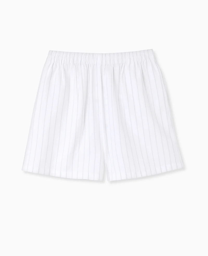 Short rayé façon pyjama d'homme