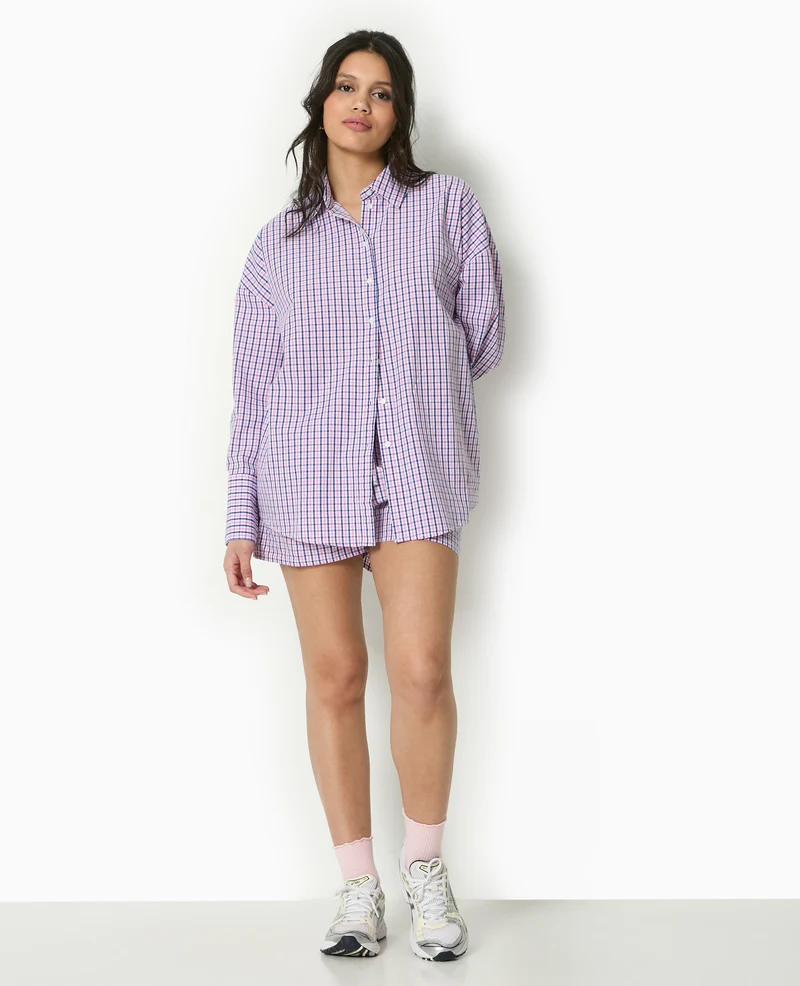 Chemise oversize à carreaux