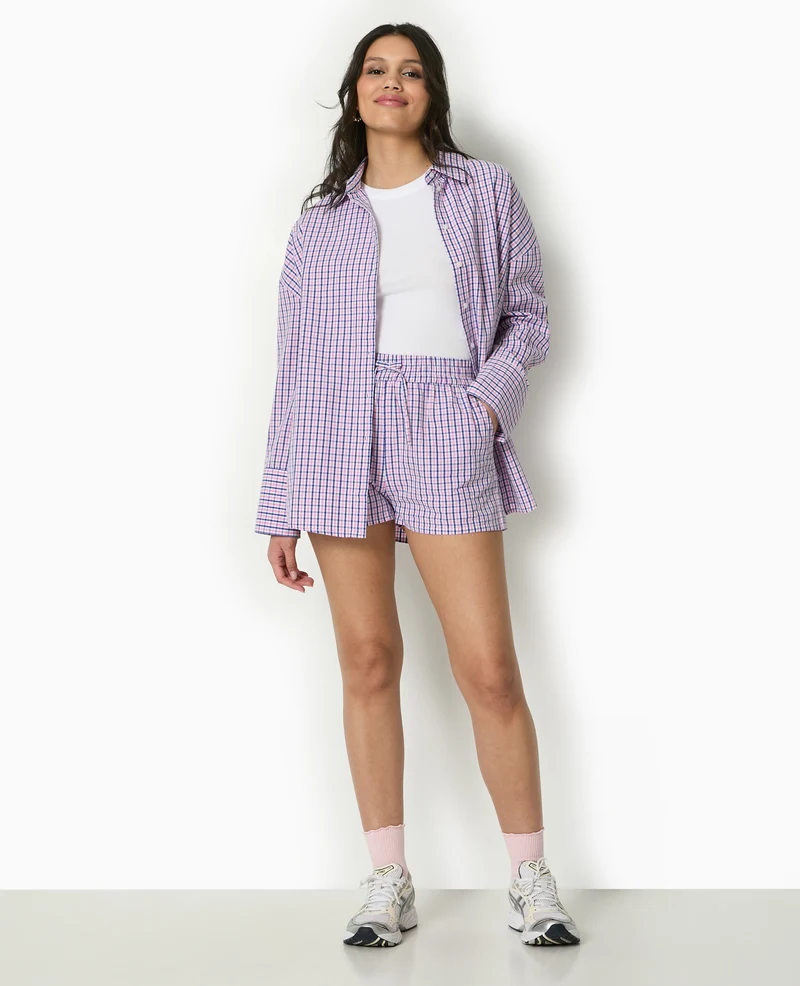 Chemise oversize à carreaux