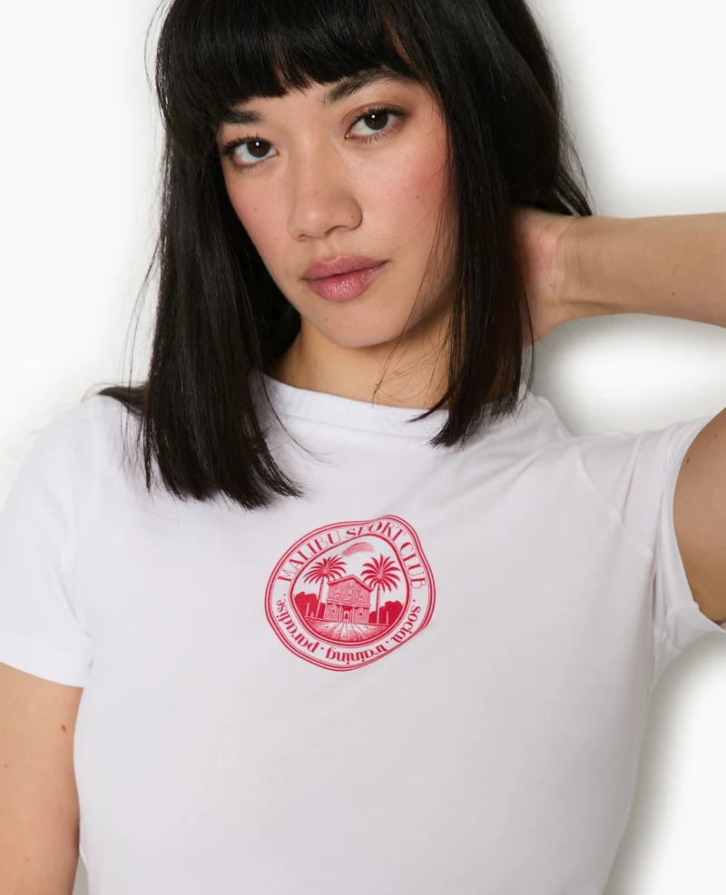 T-shirt ajusté avec print