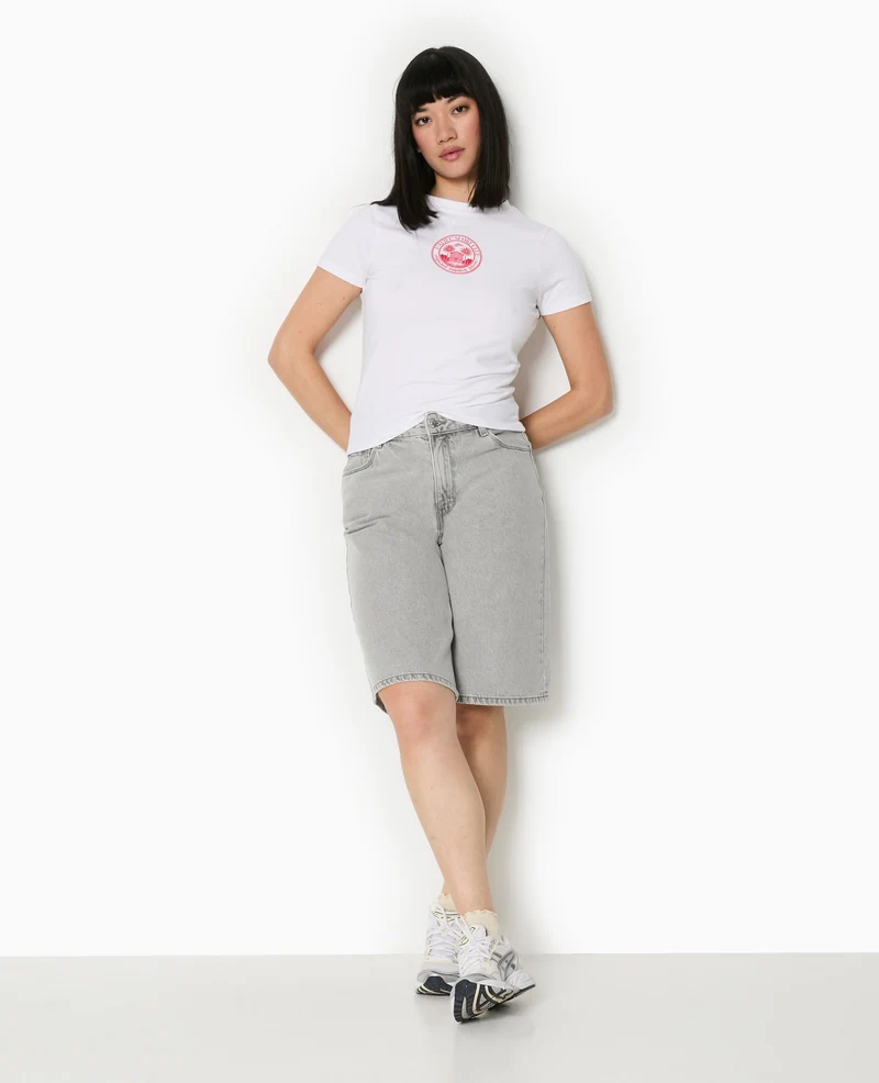 T-shirt ajusté avec print
