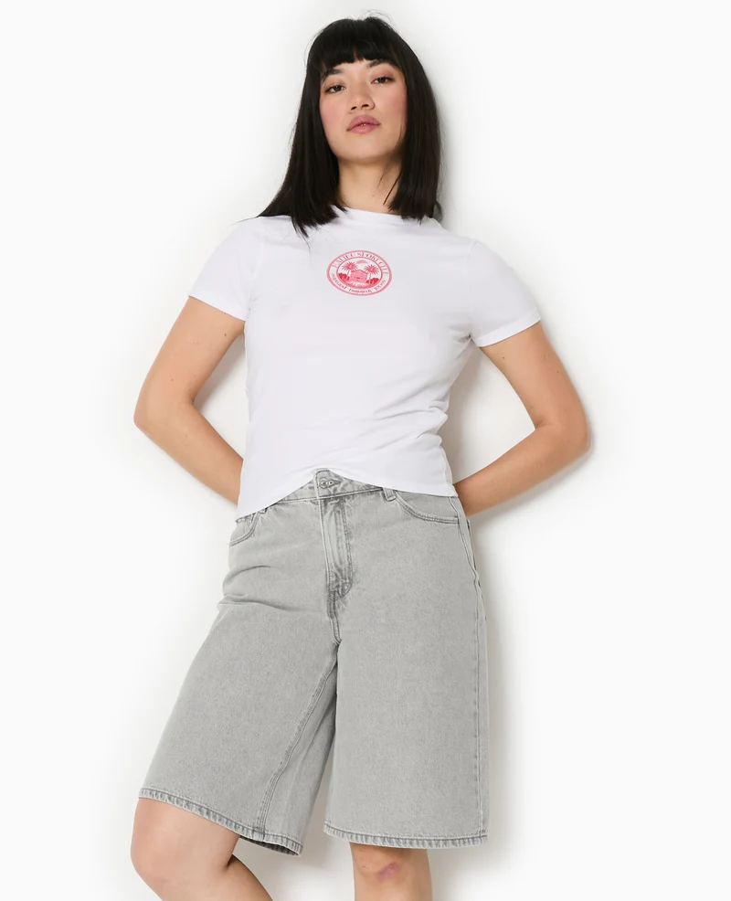 T-shirt ajusté avec print