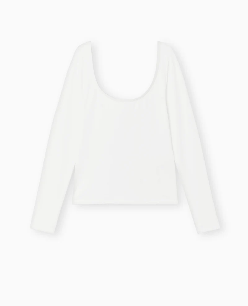 Top manches longues encolure danseuse