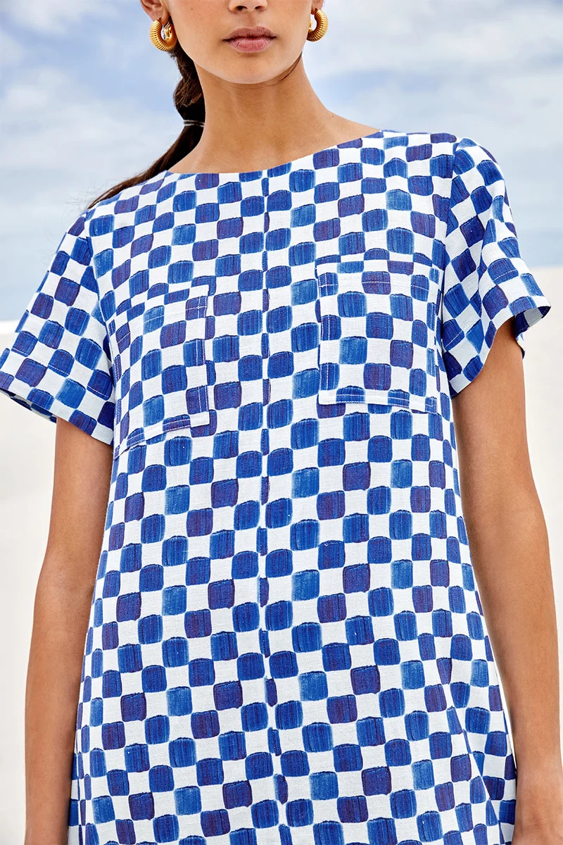 Robe Gaïa Echec et Mat Bleu