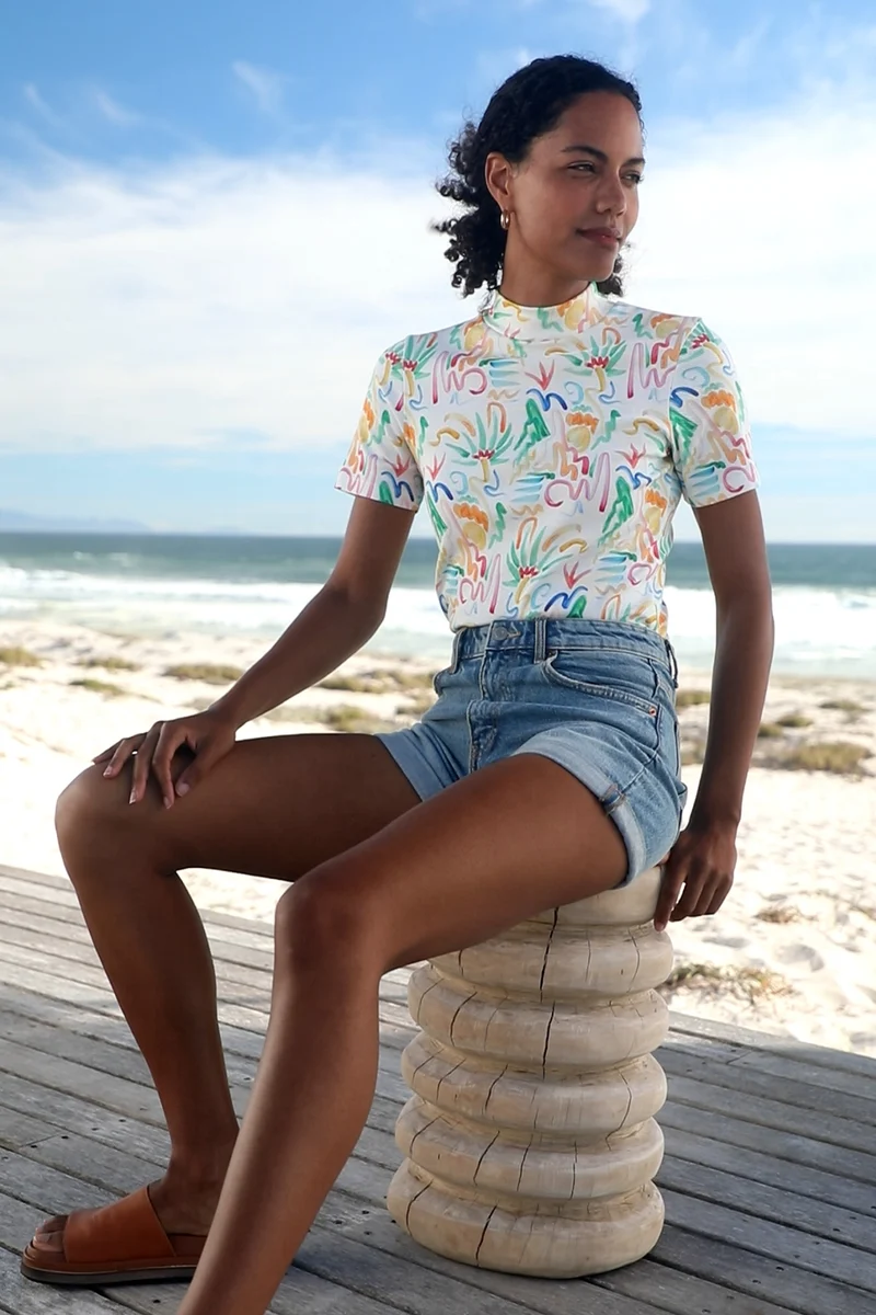 Top Ariane en coton Hawaï