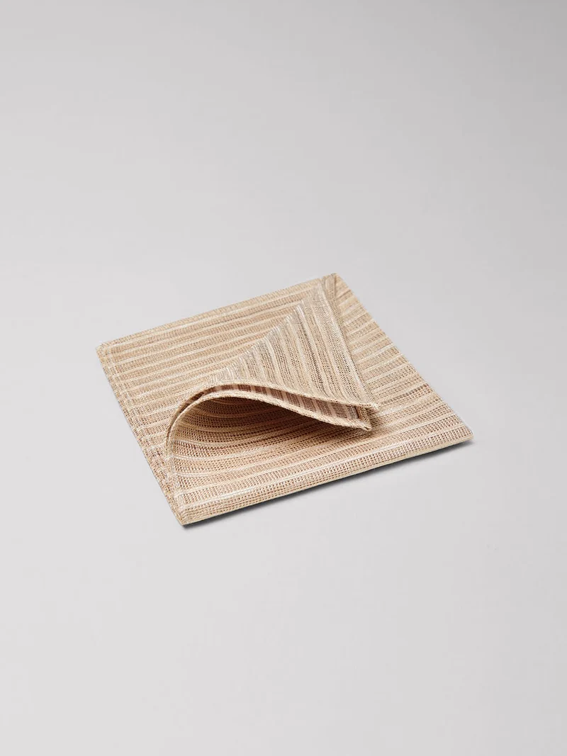 Pochette en soie mélangée unie