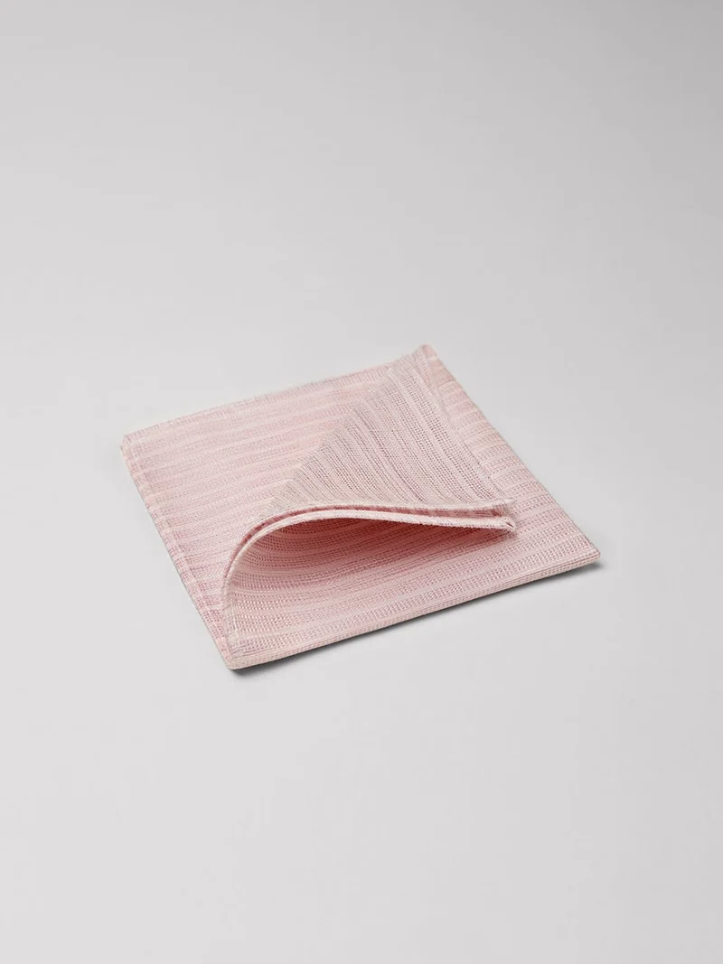 Pochette en soie mélangée unie