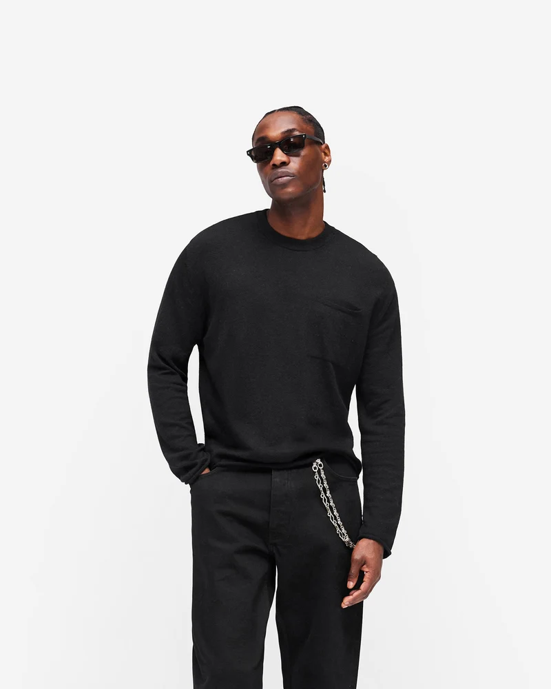 GH Knitted Long Sleeve Top - Jet Black