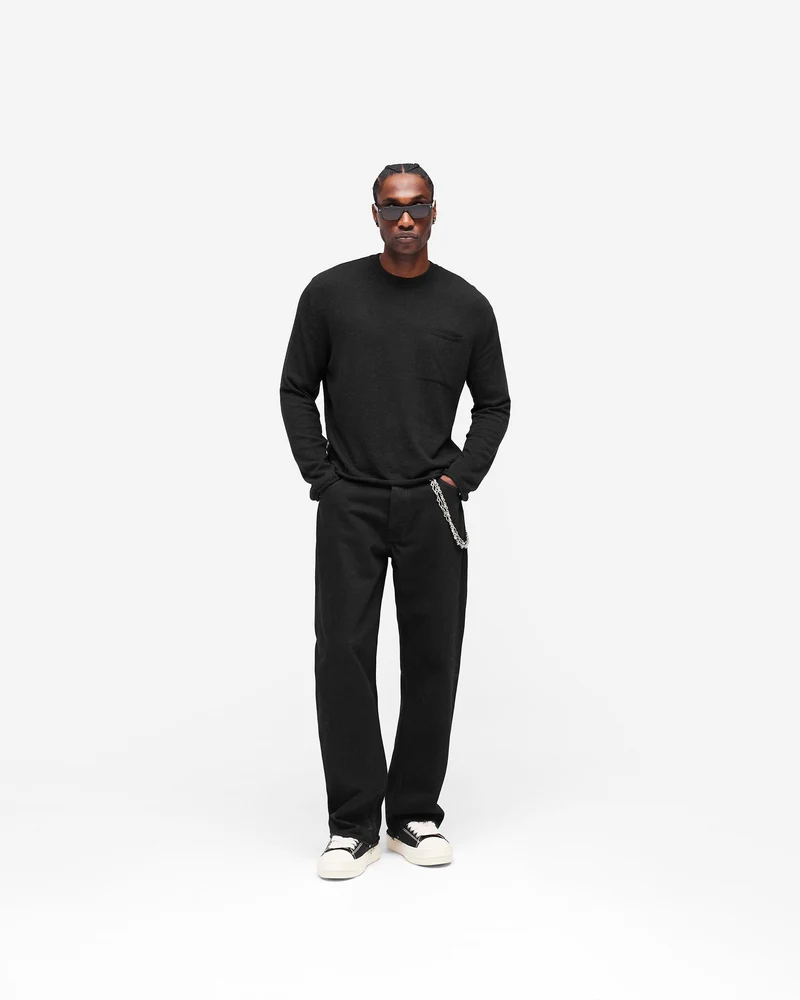 GH Knitted Long Sleeve Top - Jet Black