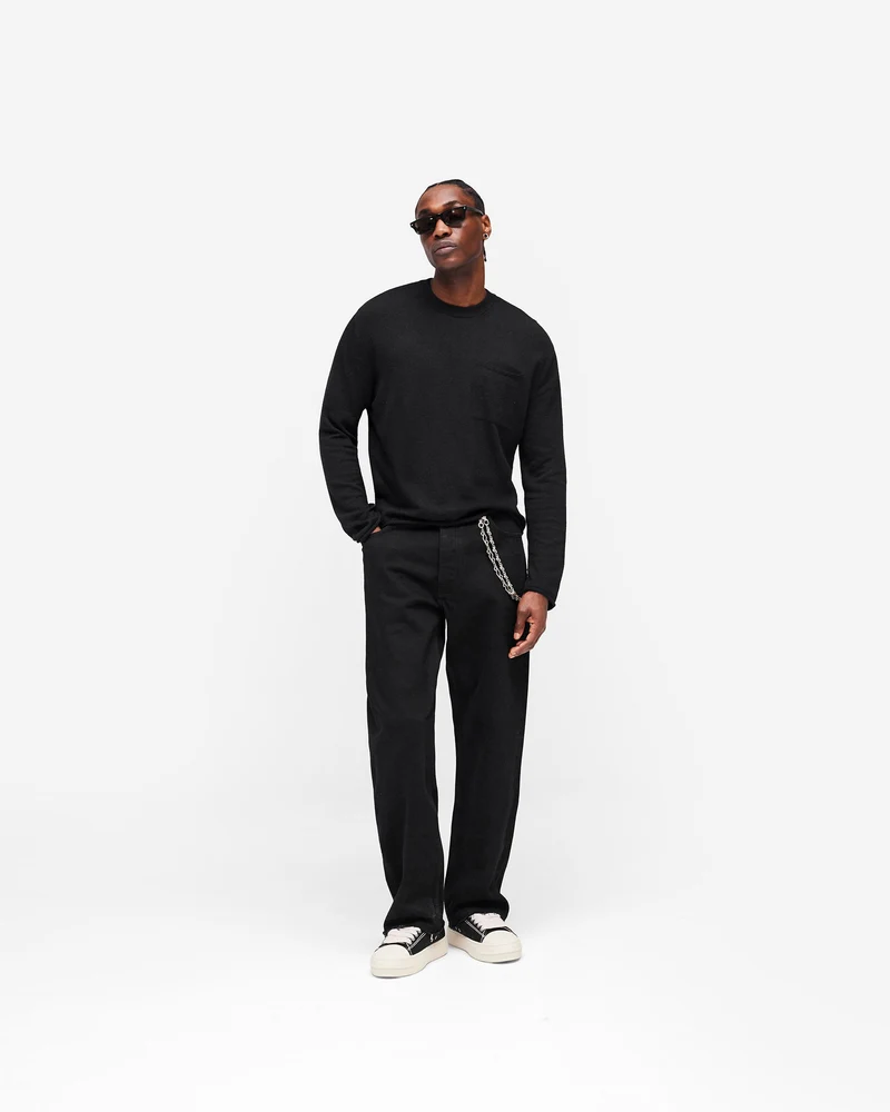 GH Knitted Long Sleeve Top - Jet Black