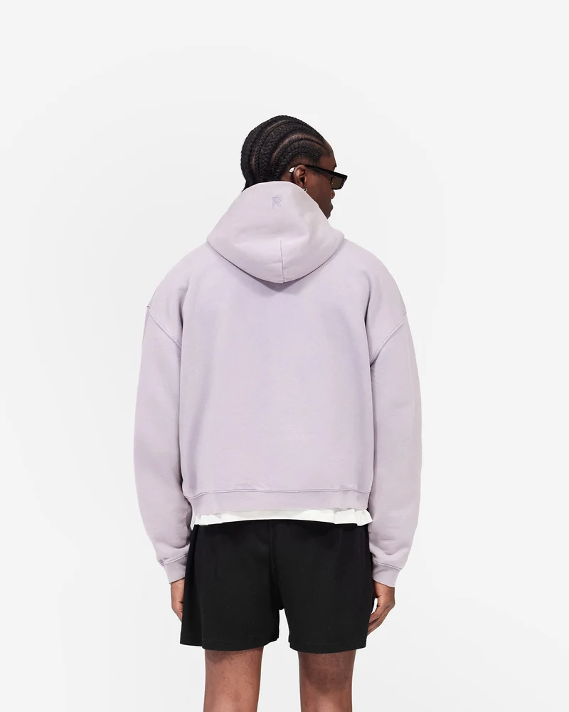 Initial Boxy Zip Through Hoodie - Mist
