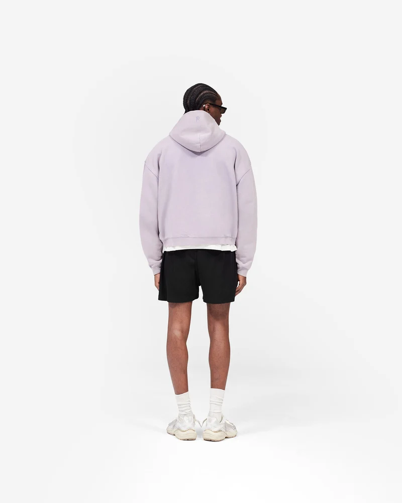 Initial Boxy Zip Through Hoodie - Mist