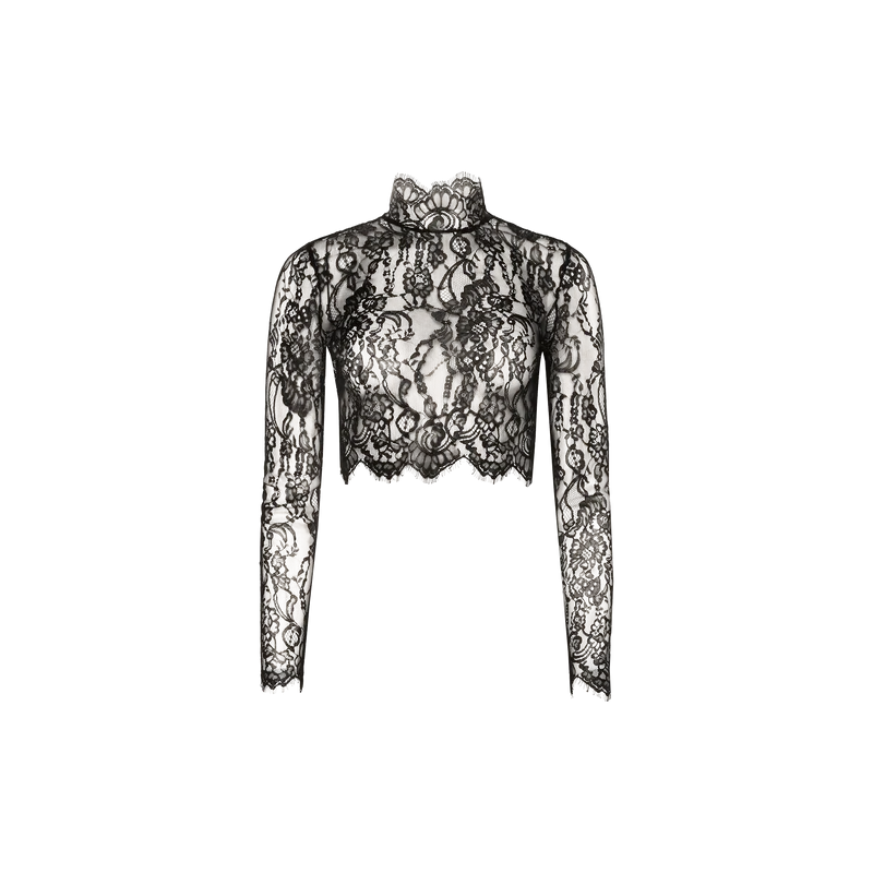 Henriette Cropped Lace Top