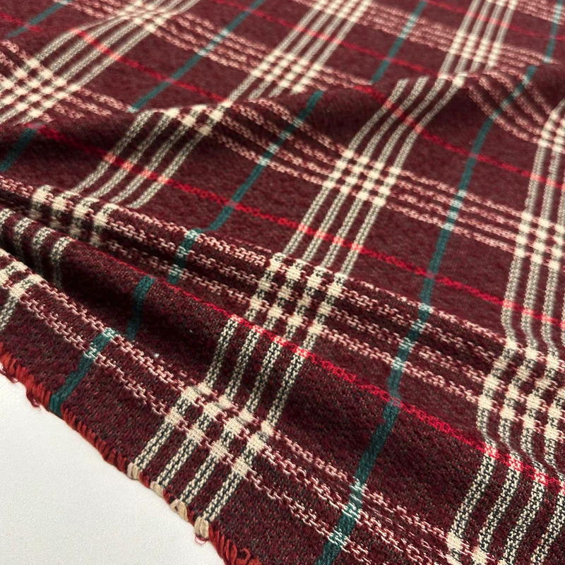 Tissu Tweed, Laine Coton - Tartan, Stradella