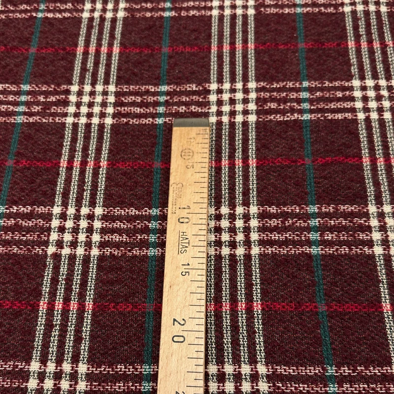 Tissu Tweed, Laine Coton - Tartan, Stradella