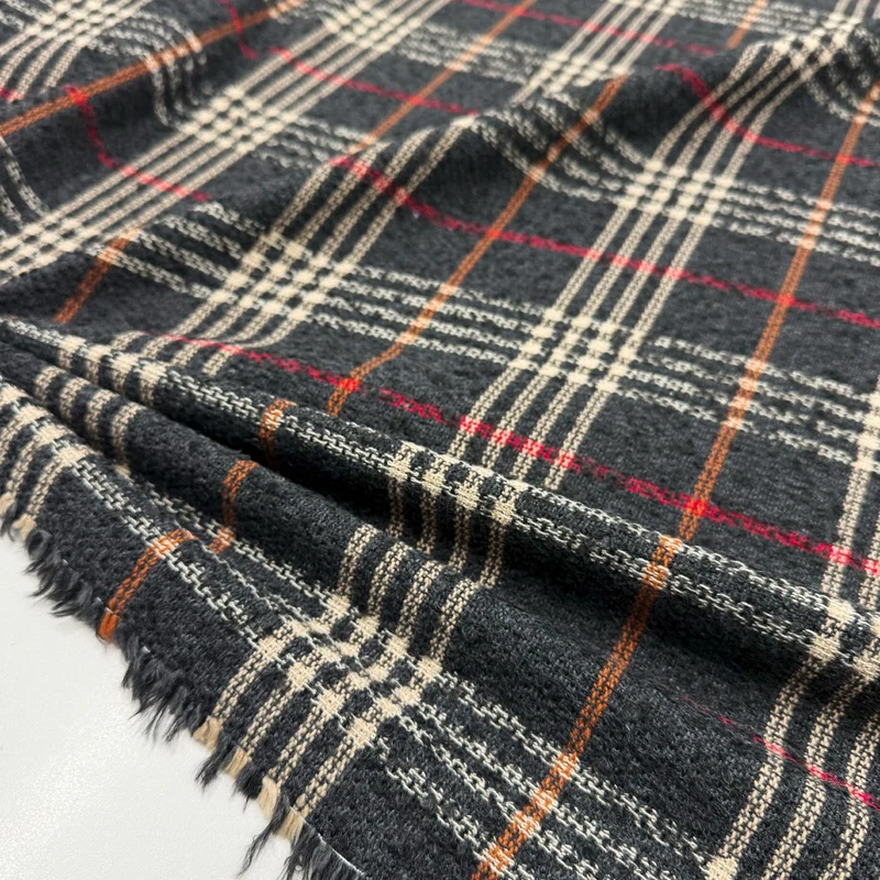 Tissu Tweed, Laine Coton - Tartan, Marcio