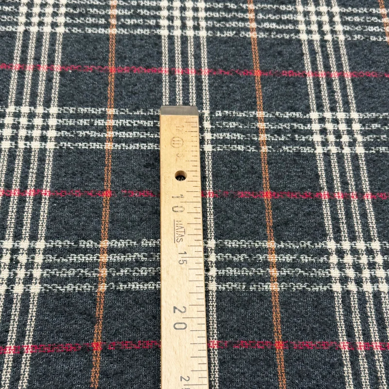 Tissu Tweed, Laine Coton - Tartan, Marcio