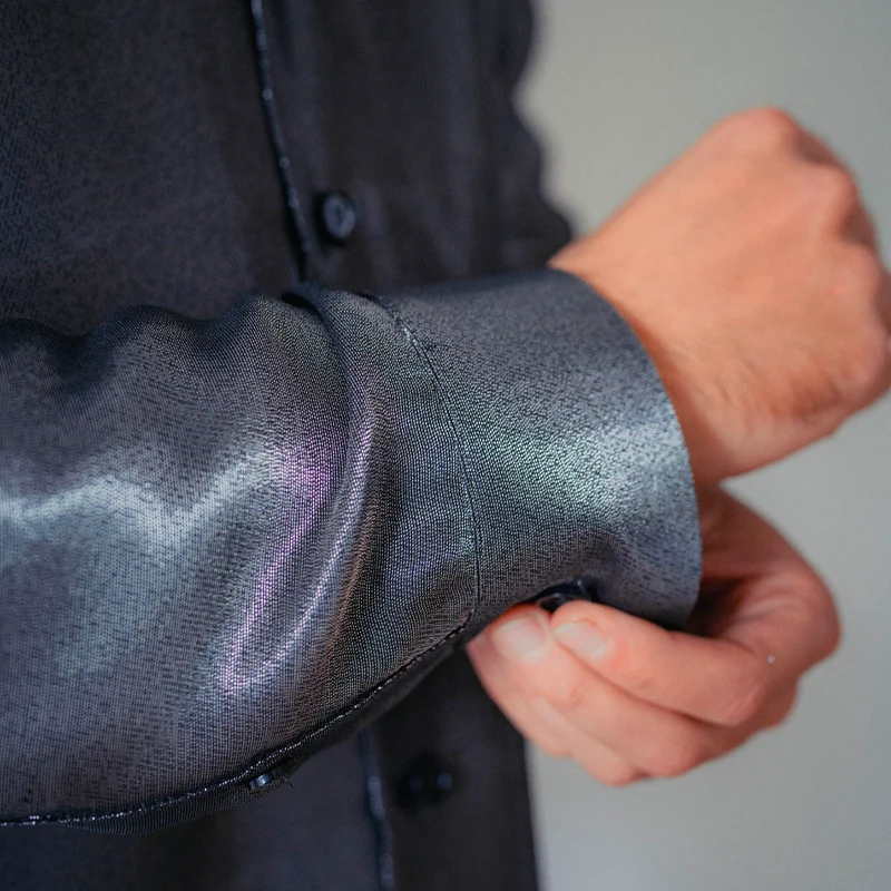 Tissu Twill Jacquard, Soie - Tissé Metallisé, Chromaia