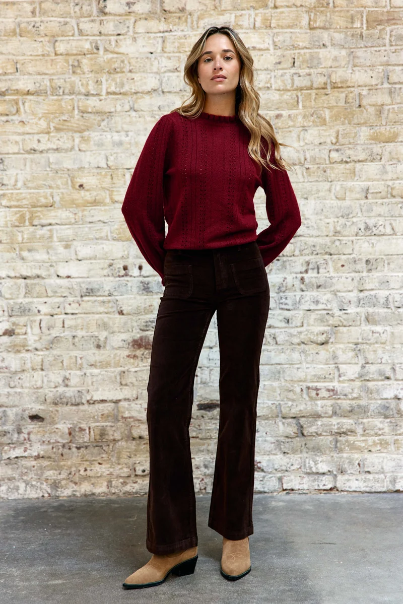 Sonny - Pantalon flare en velours