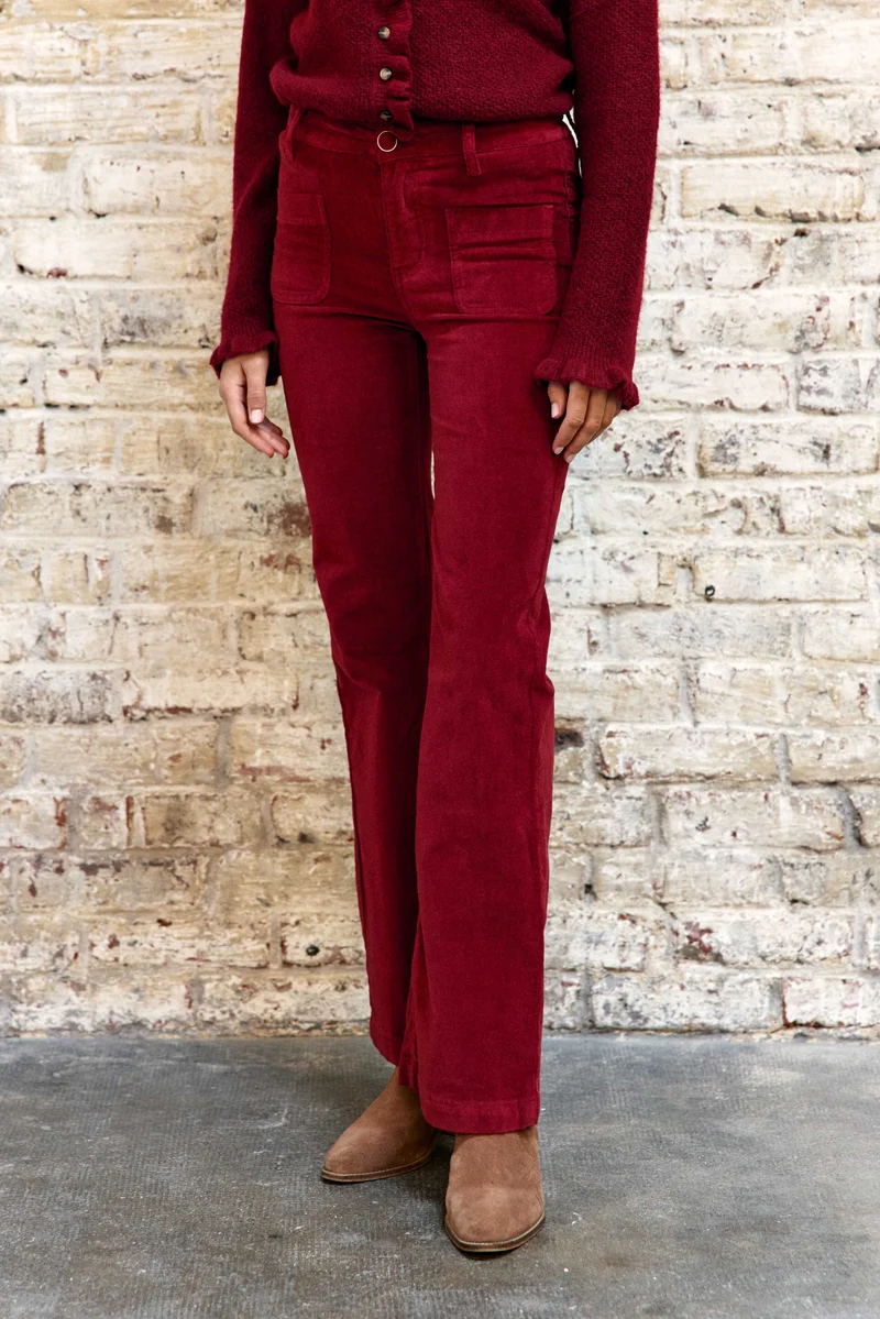 Sonny - Pantalon flare en velours