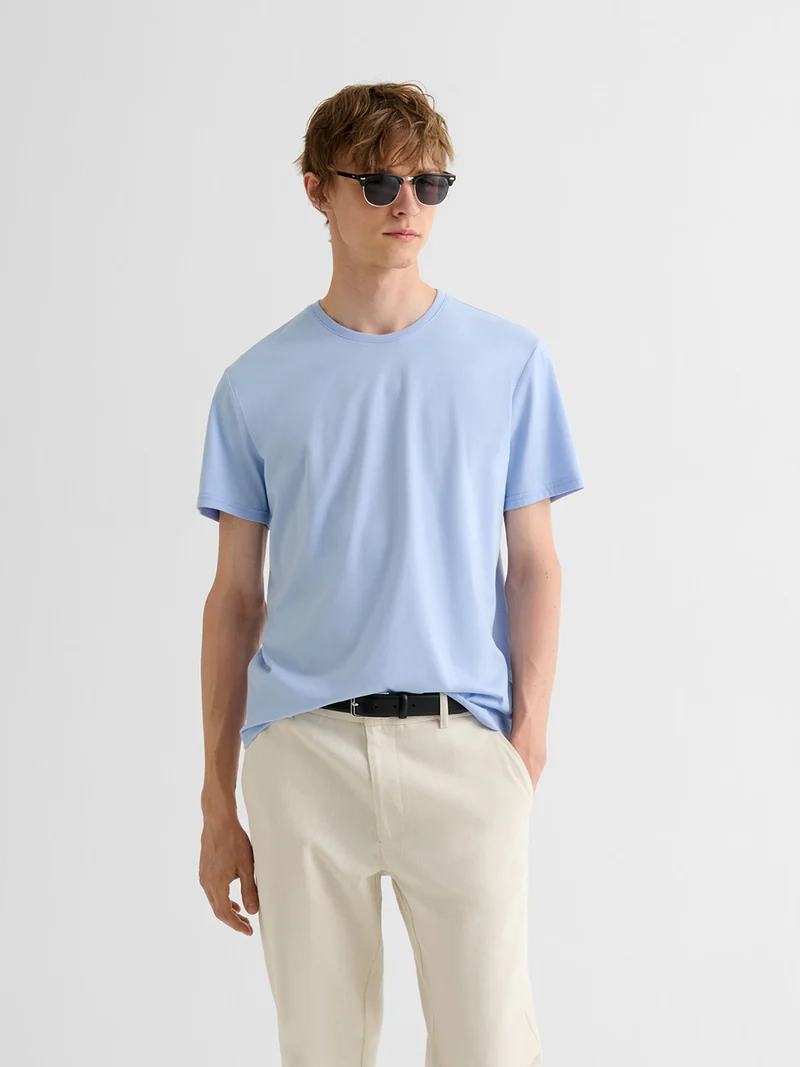 T-shirt col rond mélange coton Supima®