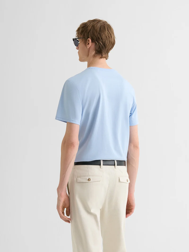 T-shirt col rond mélange coton Supima®
