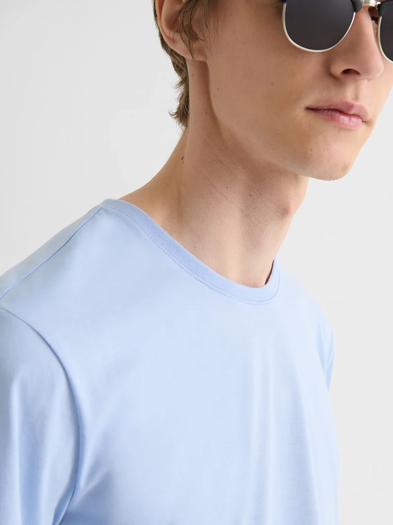 T-shirt col rond mélange coton Supima®