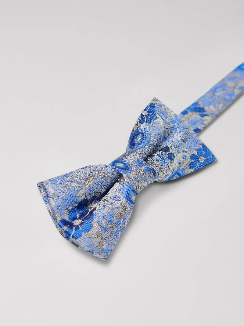 Nœud papillon en soie mélangé fleuri