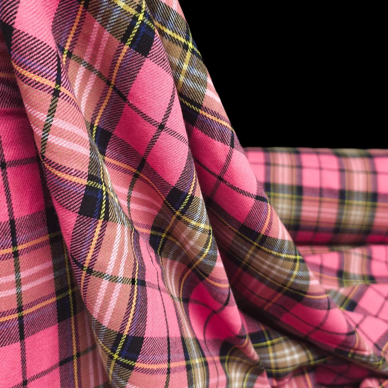 Flanelle de coton haut de gamme | Tartan Rose