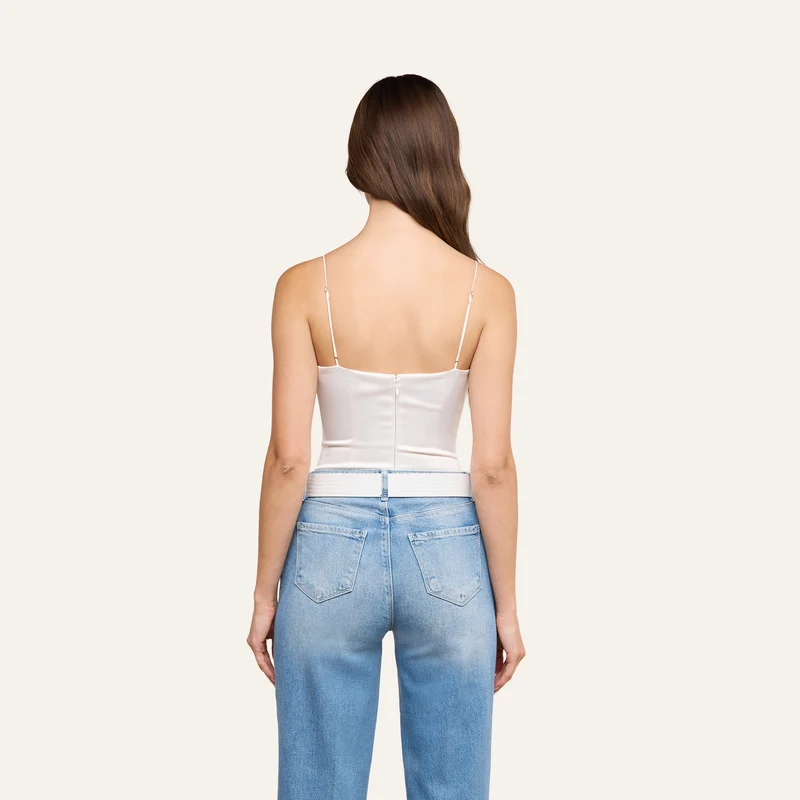 Dara Stretch Satin Bodysuit