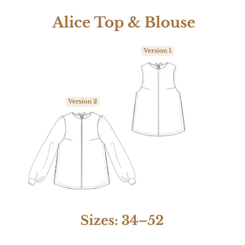 PATRON DE COUTURE PDF | Haut & Blouse Alice | Maéli Paris | BILINGUE (FR / EN)