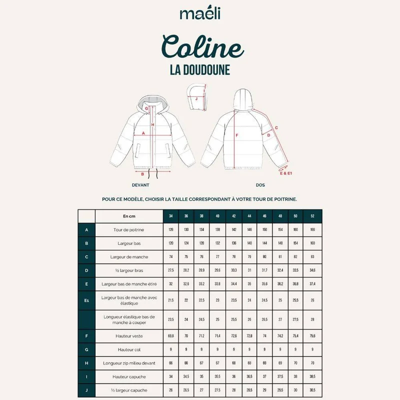 PATRON DE COUTURE PDF | Manteau matelassé Coline | Maéli Paris | FRANÇAIS SEULEMENT