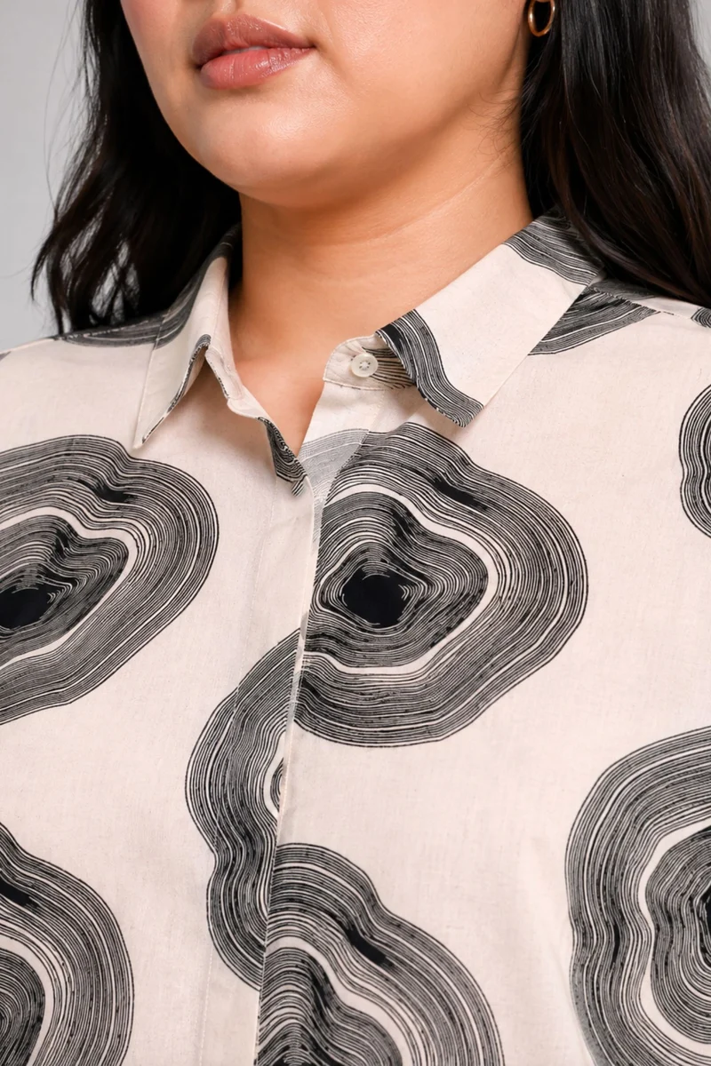 Noren|Cotton Handkerchief Hem Shirt
