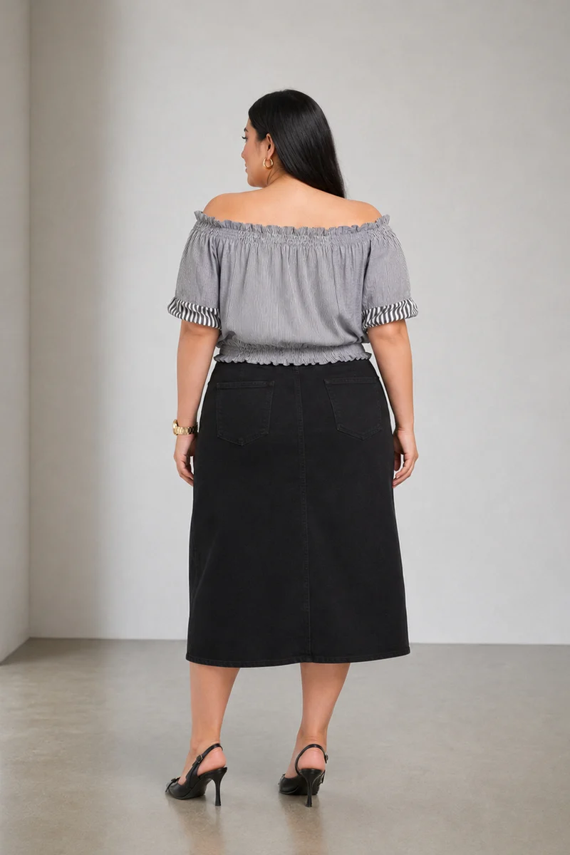 Aris|Cotton Off Shoulder Crop Top