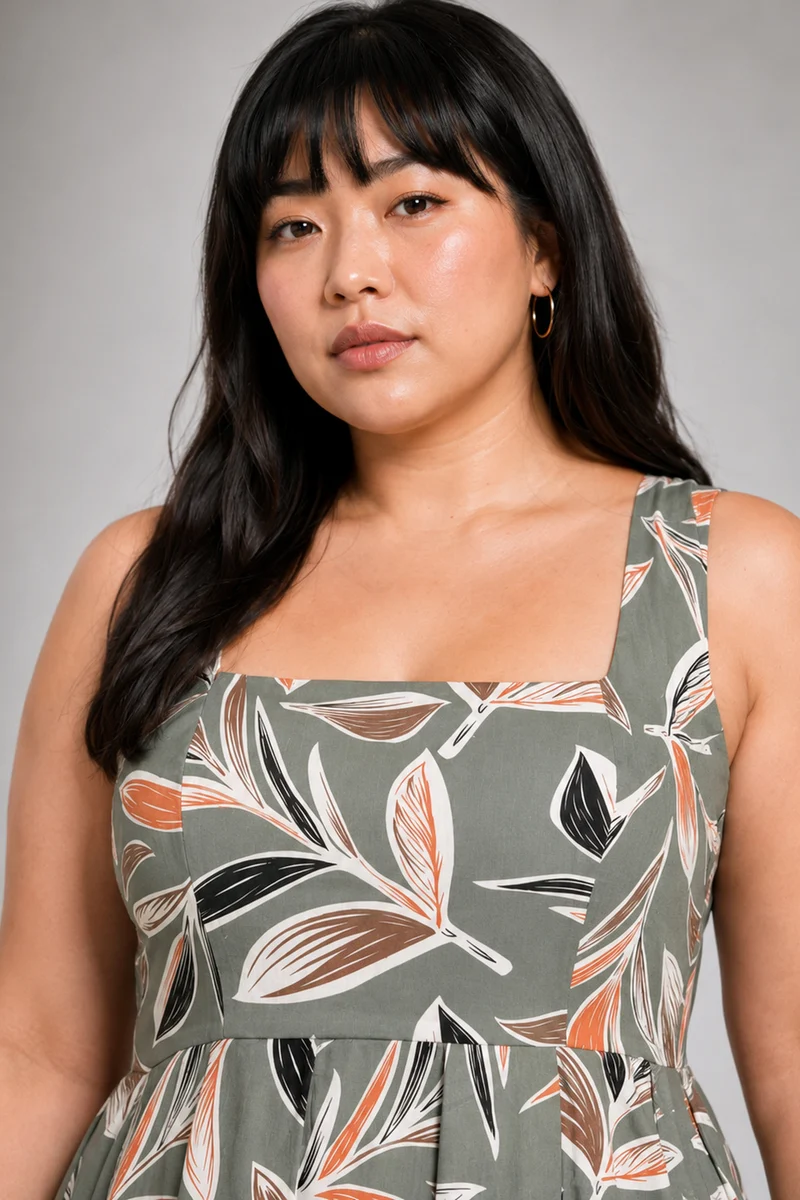 Bellan|Cotton Fit And Flare Maxi Dress