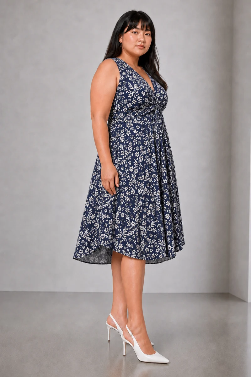 Elys|Printed Twist Knot Dress