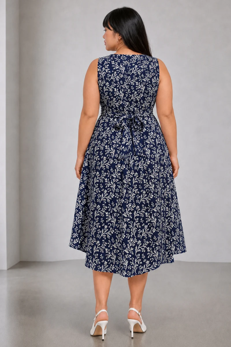 Elys|Printed Twist Knot Dress