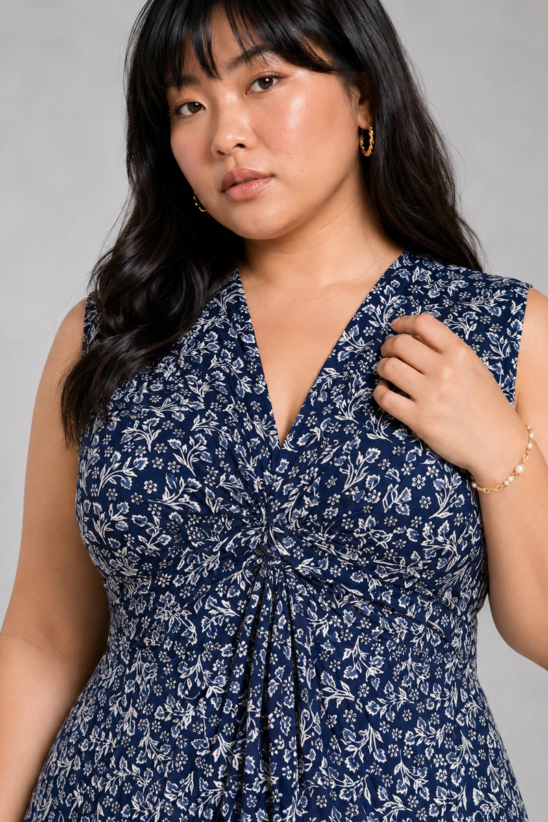Elys|Printed Twist Knot Dress