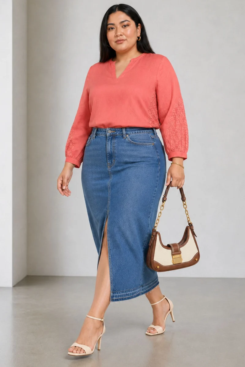 Pavon|Viscose Lace Insert Top