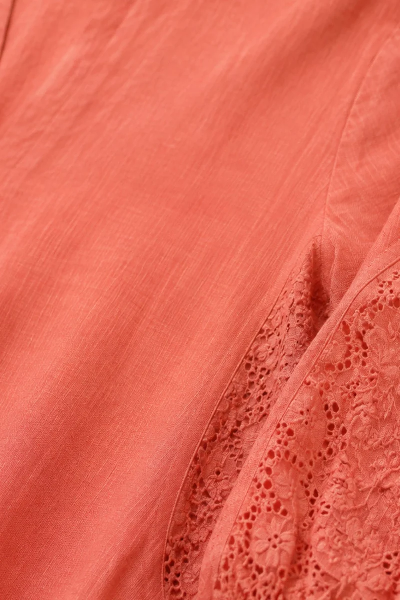 Pavon|Viscose Lace Insert Top