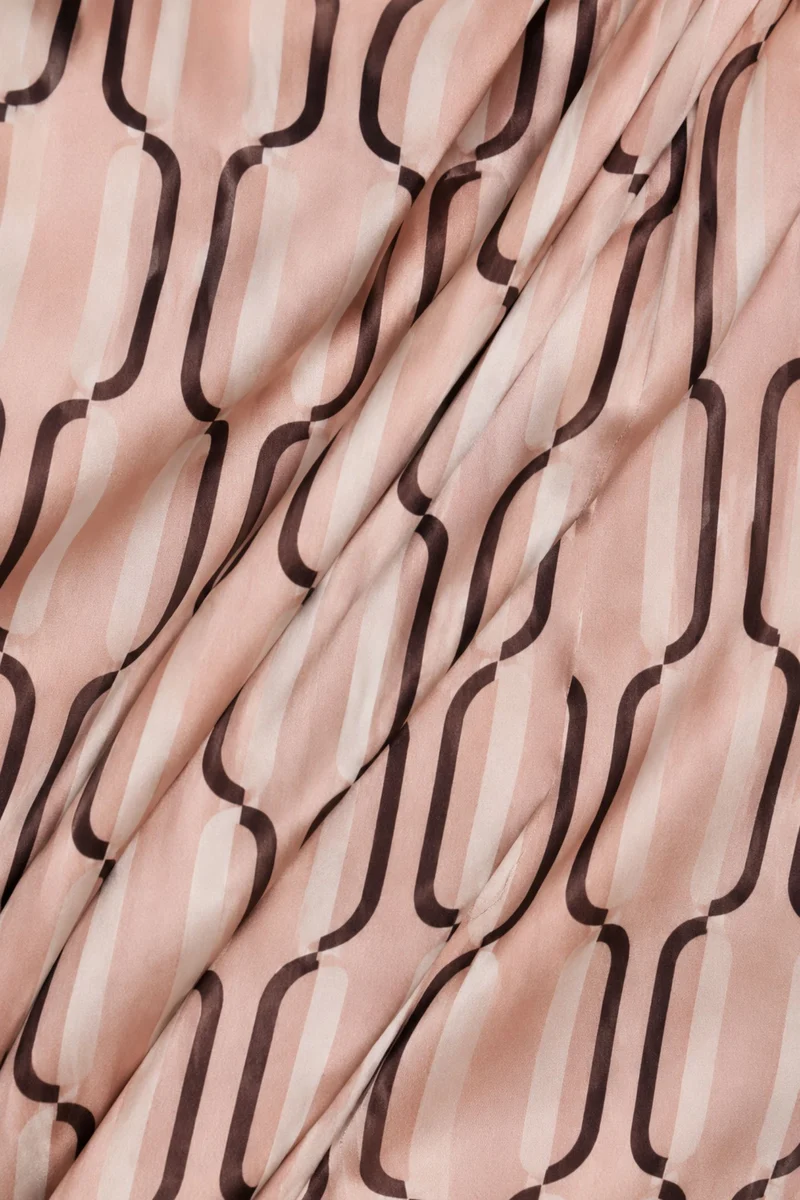 Isola|Viscose Geometric Print Wrap Midi Dress