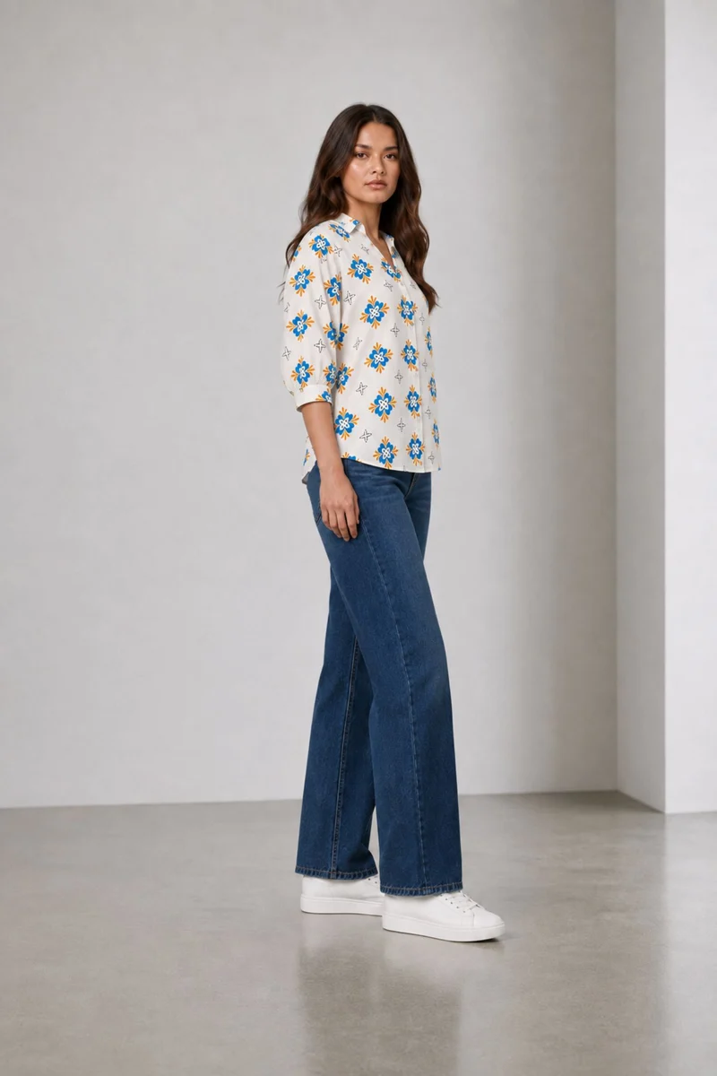 Nivia|Viscose Printed Relaxed Shirt