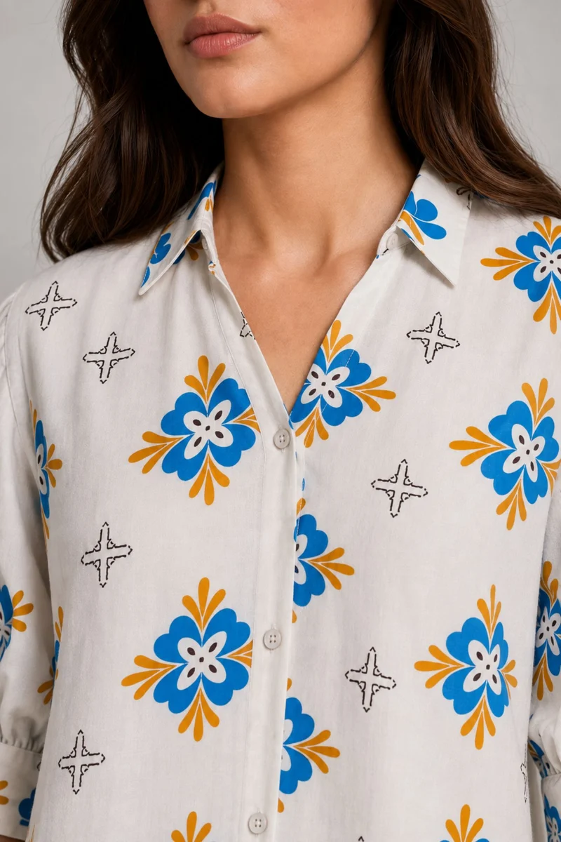 Nivia|Viscose Printed Relaxed Shirt