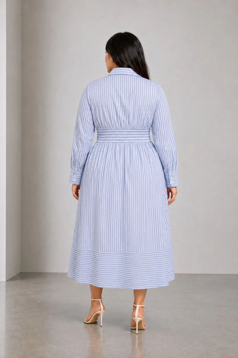 Mora|Cotton Striped Maxi Dress
