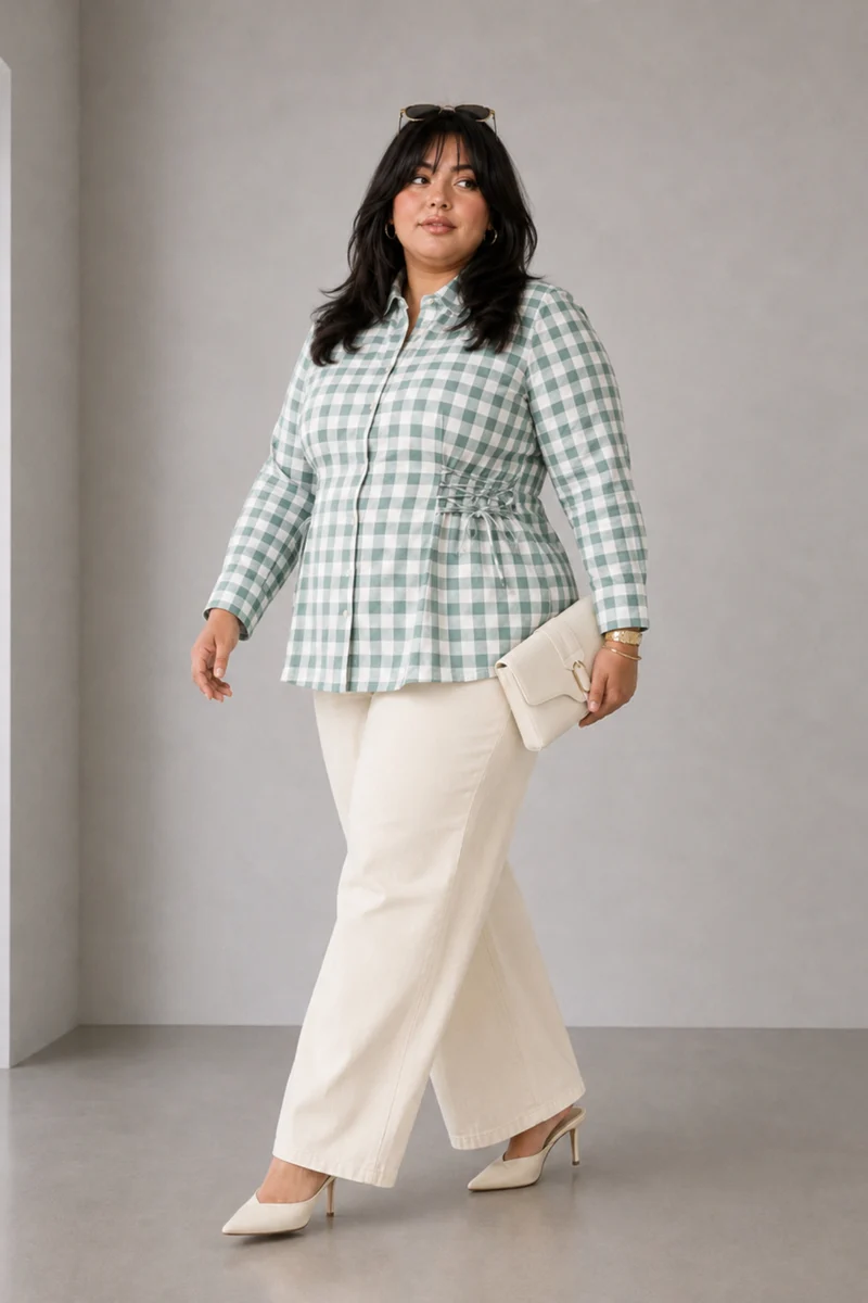 Elowe|Cotton Side Tieup Detail Shirt