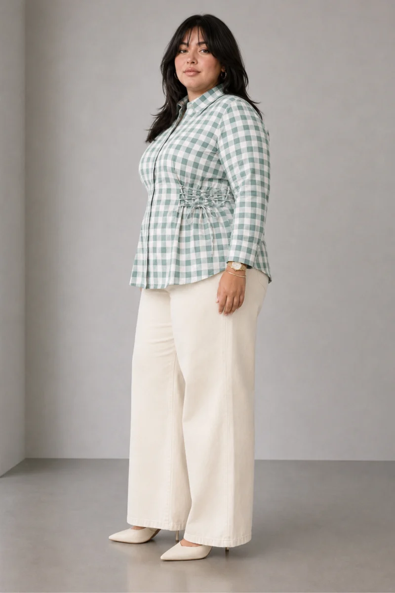 Elowe|Cotton Side Tieup Detail Shirt