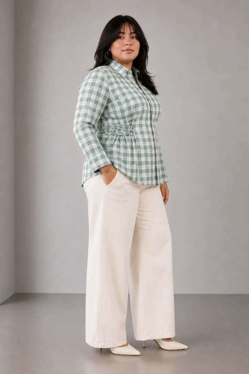 Elowe|Cotton Side Tieup Detail Shirt