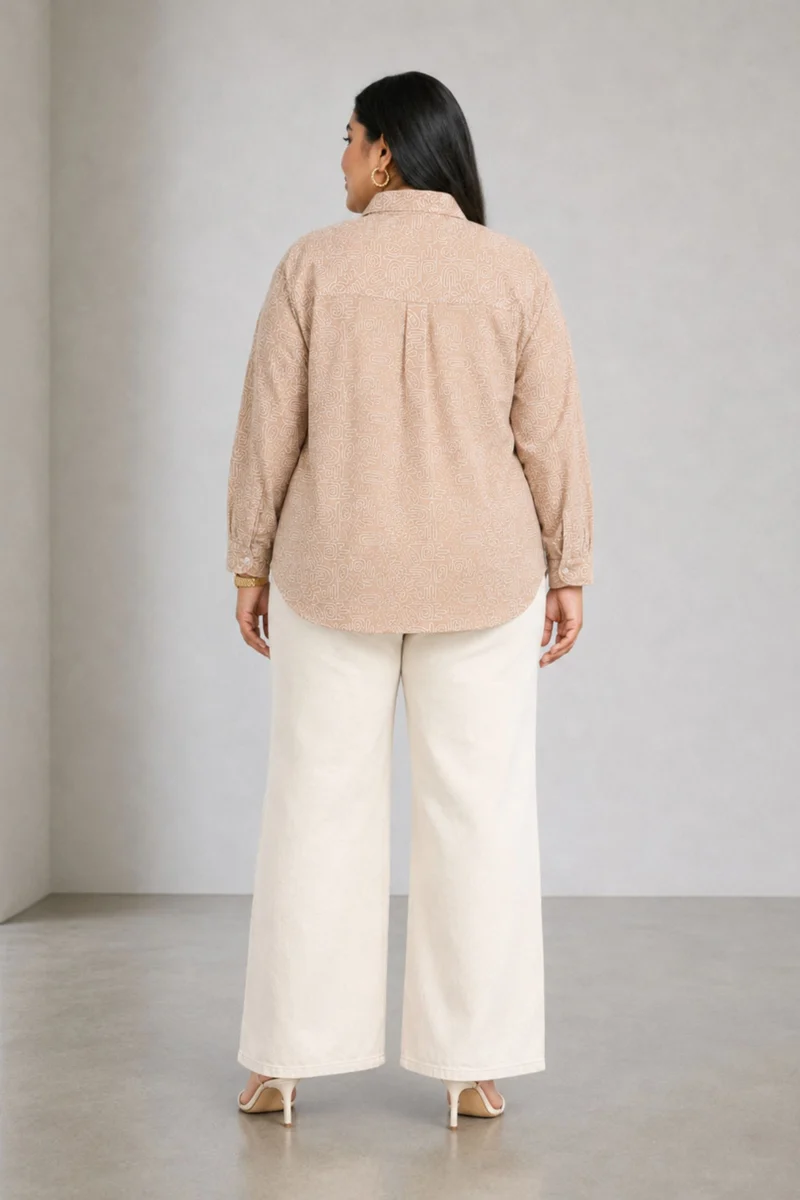 Tovan|Cotton Relaxed Fit Button Down Shirt